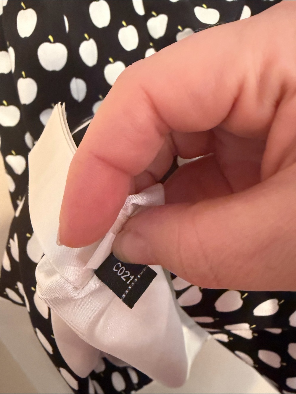Kate Spade Black Midi Dress w/ Little White Apples All Over, Cute Teacher Vibes - Picture 7 of 8
